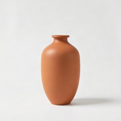 Vaso Cerâmica Artesanal 25 cm — Terracota