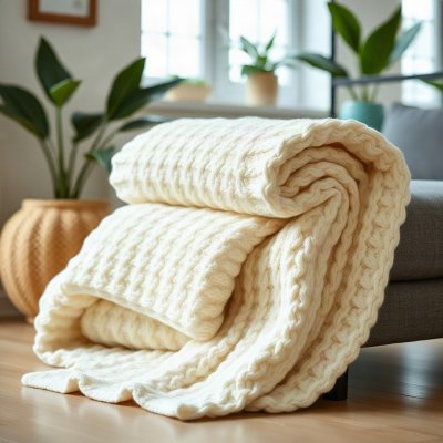 Manta Tricot 130×170 — Off White