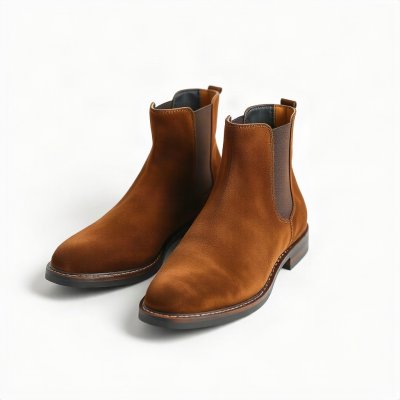 Bota Chelsea Couro — Marrom