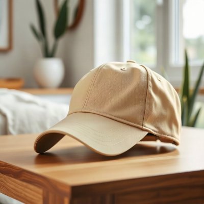 Boné Dad Hat Bordado — Bege